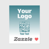 Ihr Logo mit/Bearbeitung von QR-Code und Farbverla Aufkleber (Blatt)