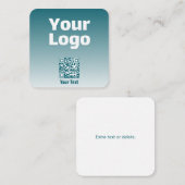 Ihr Logo mit/Bearbeitung von QR-Code und Farbverla Begleitkarte (Vorne/Hinten)