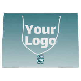 Ihr Logo mit/Bearbeitung von QR-Code und Farbverla Große Geschenktüte