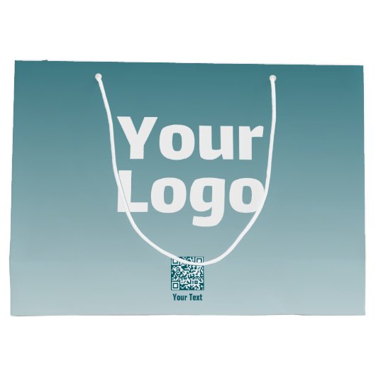 Ihr Logo mit/Bearbeitung von QR-Code und Farbverla Große Geschenktüte (Rückseite)