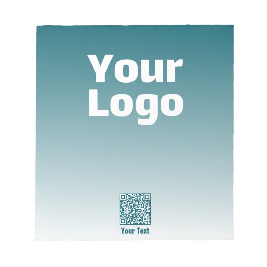 Ihr Logo mit/Bearbeitung von QR-Code und Farbverla Notizblock (Vorderseite)