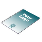 Ihr Logo mit/Bearbeitung von QR-Code und Farbverla Notizblock (Linke Seite)