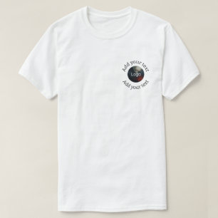 Ihr Logo mit Doppeltext hinzufügen T-Shirt