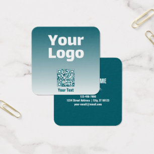 Ihr Logo mit editierbarem QR-Code und Farbverlauf