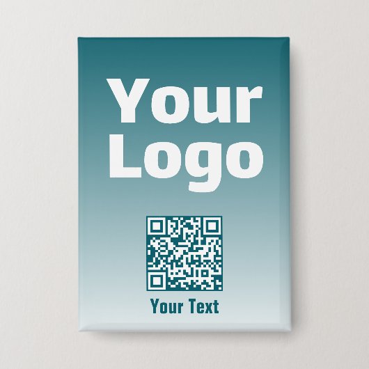 Ihr Logo mit editierbarem QR-Code und Farbverlauf Button (Vorderseite)