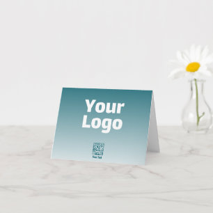 Ihr Logo mit editierbarem QR-Code und Farbverlauf Karte