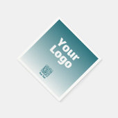 Ihr Logo mit editierbarem QR-Code und Farbverlauf Serviette (Ecke)