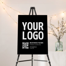 Ihr Logo mit editierbarem QR-Code und Text