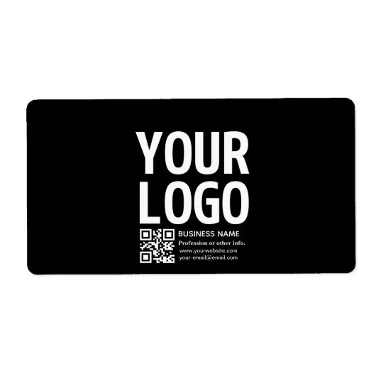 Ihr Logo mit editierbarem QR-Code und Text (Vorne)