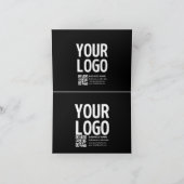 Ihr Logo mit editierbarem QR-Code und Text (Innenseite)
