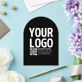 Ihr Logo mit editierbarem QR-Code und Text Acryleinladungen (Insitu (Hochzeit))