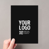 Ihr Logo mit editierbarem QR-Code und Text Acryleinladungen (Insitu (Handheld))