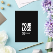 Ihr Logo mit editierbarem QR-Code und Text Acryleinladungen (In Situ (Hochzeit))
