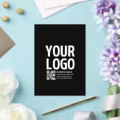 Ihr Logo mit editierbarem QR-Code und Text Acryleinladungen (In Situ (Hochzeit))