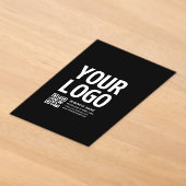 Ihr Logo mit editierbarem QR-Code und Text Acryleinladungen (Ablage )