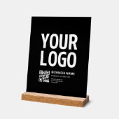 Ihr Logo mit editierbarem QR-Code und Text Acrylschild (Winkel)
