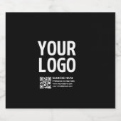 Ihr Logo mit editierbarem QR-Code und Text  Alkoholflaschenetikett (Einzelnes Label)