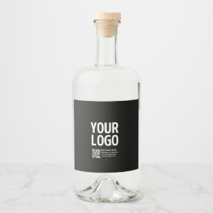 Ihr Logo mit editierbarem QR-Code und Text Alkoholflaschenetikett