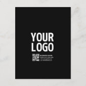 Ihr Logo mit editierbarem QR-Code und Text Begleitkarte (Rückseite)