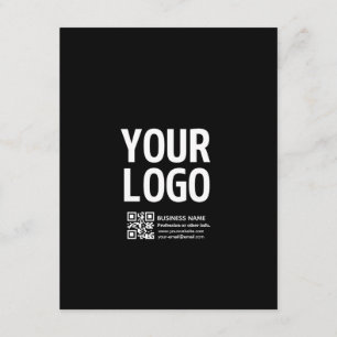 Ihr Logo mit editierbarem QR-Code und Text Begleitkarte