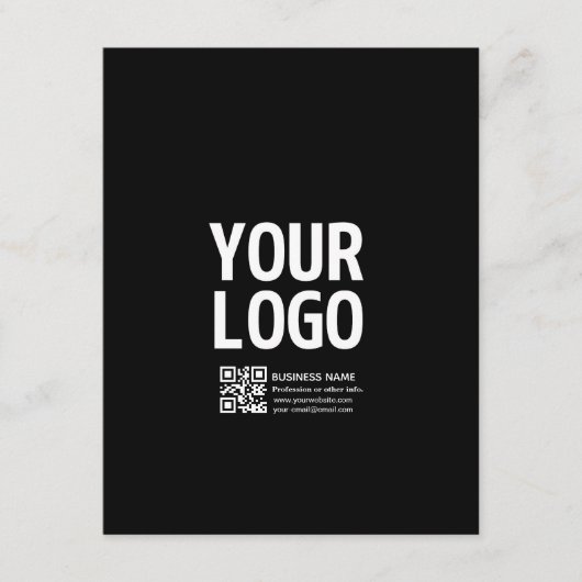 Ihr Logo mit editierbarem QR-Code und Text Begleitkarte (Vorderseite)
