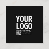 Ihr Logo mit editierbarem QR-Code und Text Begleitkarte (Rückseite)