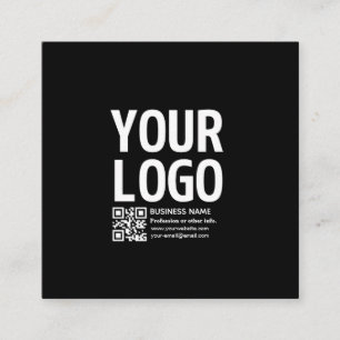 Ihr Logo mit editierbarem QR-Code und Text Begleitkarte