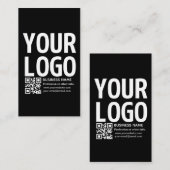 Ihr Logo mit editierbarem QR-Code und Text Begleitkarte (Vorne/Hinten)