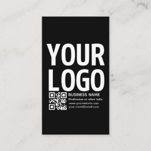 Ihr Logo mit editierbarem QR-Code und Text Begleitkarte
