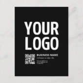 Ihr Logo mit editierbarem QR-Code und Text Begleitkarte (Vorderseite)