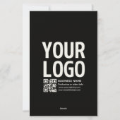 Ihr Logo mit editierbarem QR-Code und Text Briefpapier (Rückseite)