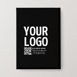 Ihr Logo mit editierbarem QR-Code und Text Button