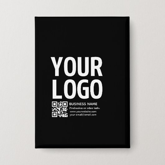 Ihr Logo mit editierbarem QR-Code und Text  Button (Vorderseite)