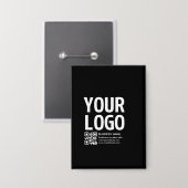 Ihr Logo mit editierbarem QR-Code und Text  Button (Vorderseite/Rückseite)