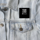 Ihr Logo mit editierbarem QR-Code und Text Button (Beispiel)