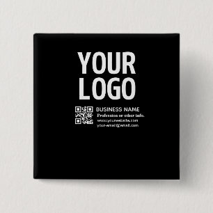 Ihr Logo mit editierbarem QR-Code und Text  Button