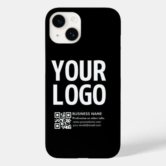 Ihr Logo mit editierbarem QR-Code und Text Case-Mate iPhone Hülle (Rückseite)