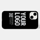 Ihr Logo mit editierbarem QR-Code und Text Case-Mate iPhone Hülle (Rückseite (Horizontal))