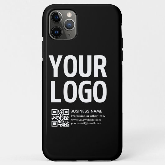 Ihr Logo mit editierbarem QR-Code und Text Case-Mate iPhone Hülle (Rückseite)