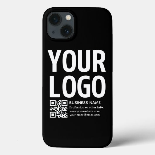 Ihr Logo mit editierbarem QR-Code und Text Case-Mate iPhone Hülle (Rückseite)
