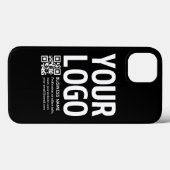 Ihr Logo mit editierbarem QR-Code und Text Case-Mate iPhone Hülle (Rückseite (Horizontal))