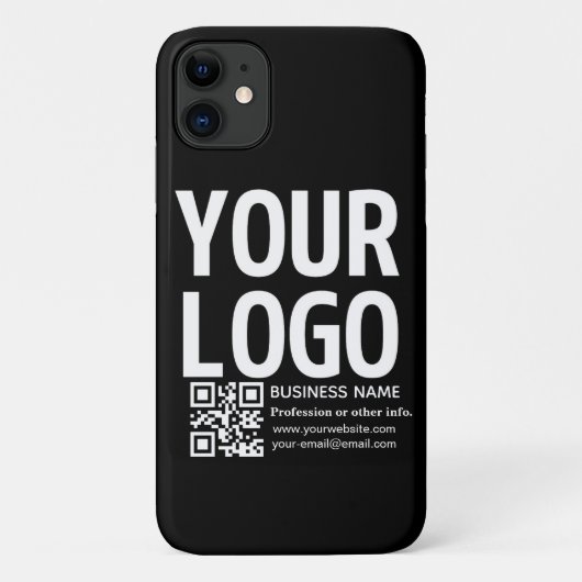 Ihr Logo mit editierbarem QR-Code und Text  Case-Mate iPhone Hülle (Rückseite)