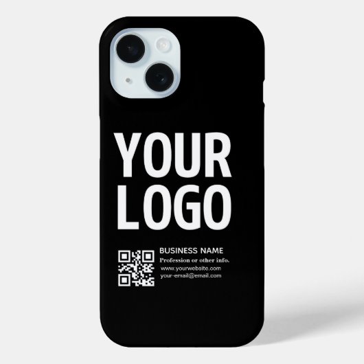 Ihr Logo mit editierbarem QR-Code und Text Case-Mate iPhone Hülle (Rückseite)