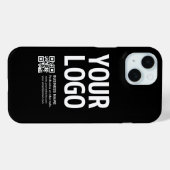 Ihr Logo mit editierbarem QR-Code und Text Case-Mate iPhone Hülle (Rückseite (Horizontal))