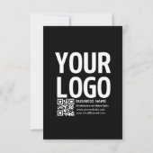 Ihr Logo mit editierbarem QR-Code und Text Dankeskarte (Rückseite)