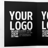 Ihr Logo mit editierbarem QR-Code und Text Dreifach-gefaltete Programmkarte (Innen Erste Seite)