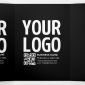 Ihr Logo mit editierbarem QR-Code und Text Dreifach-gefaltete Programmkarte (Innenseite Mitte)