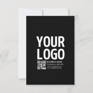 Ihr Logo mit editierbarem QR-Code und Text Einladung