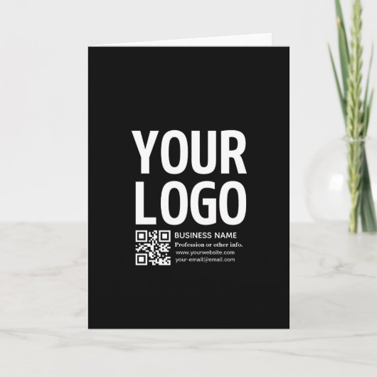 Ihr Logo mit editierbarem QR-Code und Text Einladung (Vorderseite)