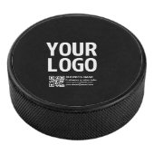 Ihr Logo mit editierbarem QR-Code und Text Eishockey Puck (3/4)